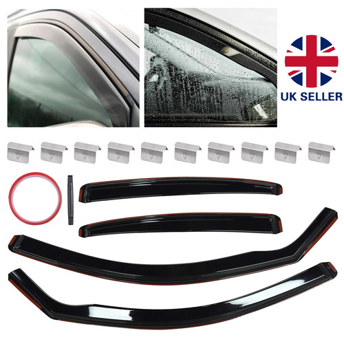 Pcs wind deflectors black - 4,
