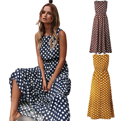 Polka dot maxi dress - polka,