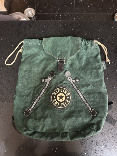 Vintage green kipling backpack - green,