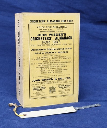 1937 wisden cricketers - wisden, cricketers'