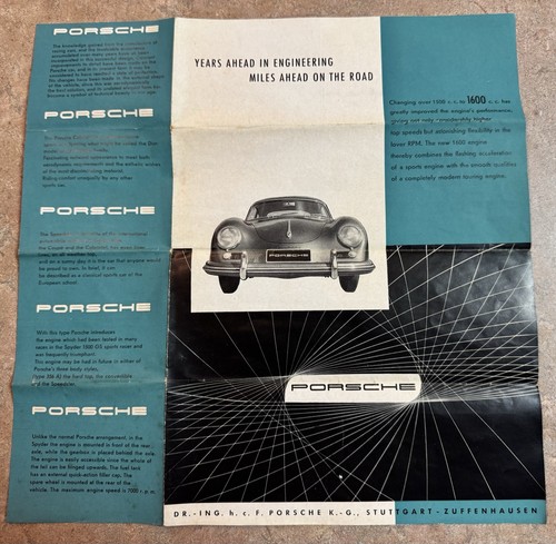 Original oct 1955 porsche 356a - oct,
