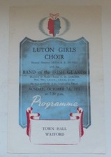 Luton Girls' Choir with the Band of the Irish Guards, 1951 Programme