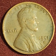RARE 1952 D WHEAT PENNY WITH