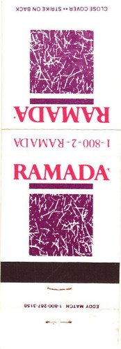 Ramada inns vintage matchbook - inns,