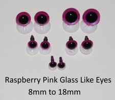 GLASS LIKE EYES - PLASTIC BACKS Teddy Bear Making Soft Toy Doll Animal Craft 