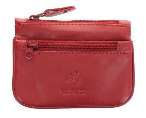 Visconti leather zip top coin - top,