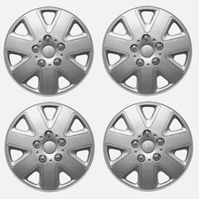 4Pcs Set 14 INCH (14”) ALLOY LOOK WHEEL TRIMS COVER HUB CAPS TYRE CAP SILVER