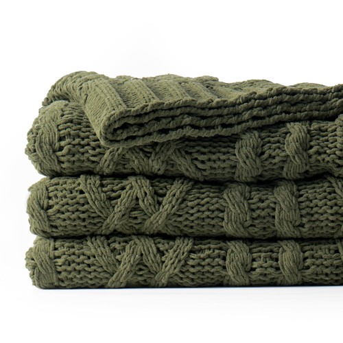 Battilo olive green throw - battilo,