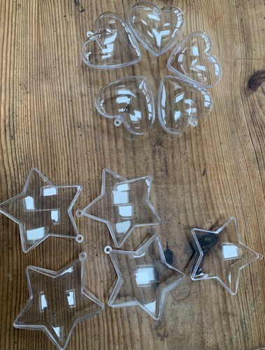 9pcs clear heart star fill - &,
