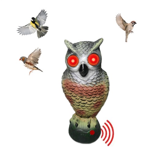 Realistic owl scarecrow - owl, bird