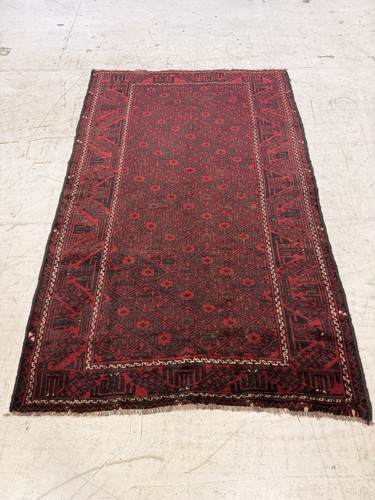 Handmade wool rug red - handmade,