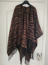 Ladies Brown Animal Print Wrap