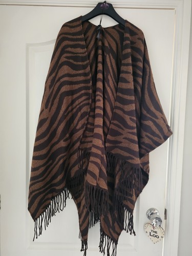 Ladies brown animal print - ladies, wrap