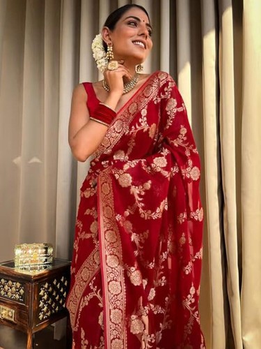 Silk pure zari saree with - zari,