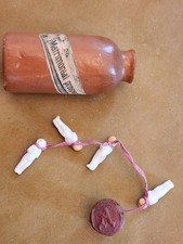 Antique German Miniature Jug Matrimonial Prospects + 4 Frozen Charlotte Dolls