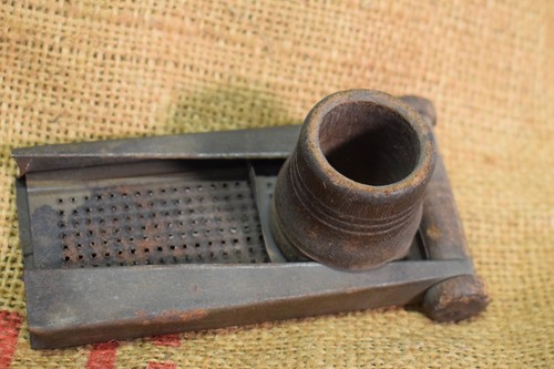Primitive nutmeg spice grinder - primitive,