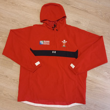 2011 Rugby World Cup Wales Hoodie Red Under Armour Size 3XL.