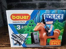 Kids Bauer Construction  Play Set  Building Blocks Police With Original Box