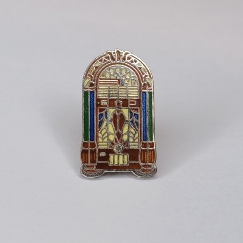 Vintage enamel pin jukebox - vintage,
