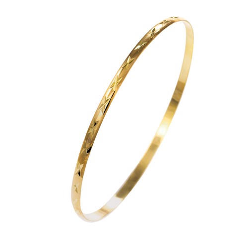 Gold solid slave bangle 3mm - solid,