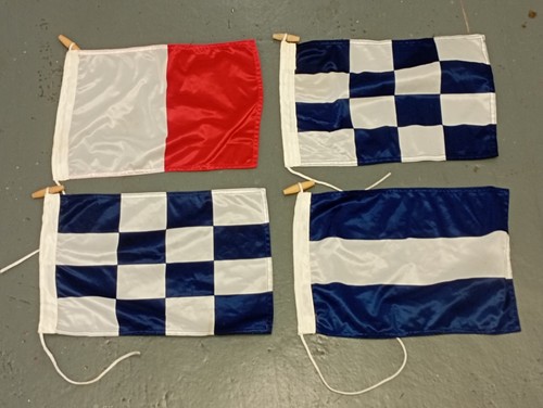 Vintage nautical signal flags - nautical,