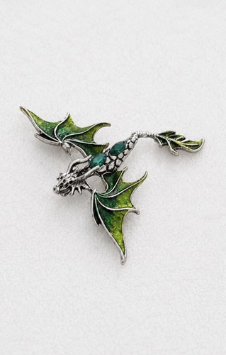 Mythical dragon brooch - dragon,