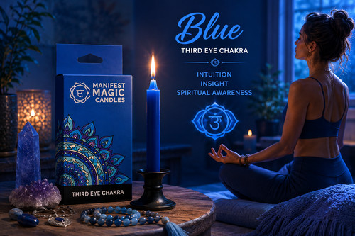 Third eye chakra candle - third,