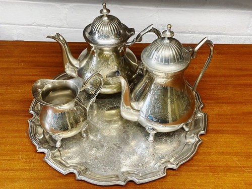 Vintage silver plated - plated, tea