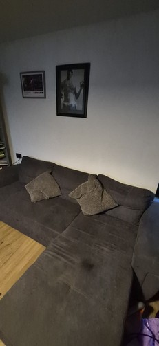 Shaped corner sofa bed - bed, with