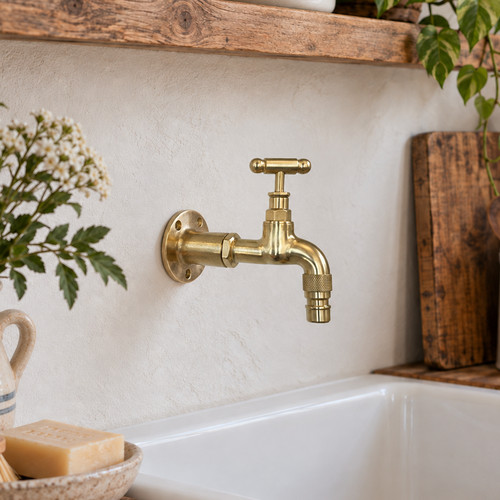 Vintage style brass cloakroom - style,