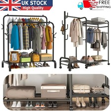 CLOTHES RACK WITH SHELFS &