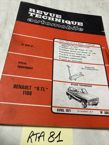 Renault 1100 r6tl - r6tl, tl