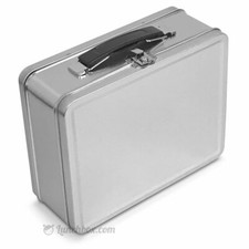 Plain Metal Snack Box / Silver