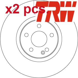 Pcs front brake - disc, set