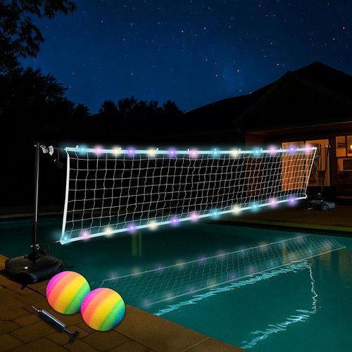 Adjustable pool volleyball - volleyball, net