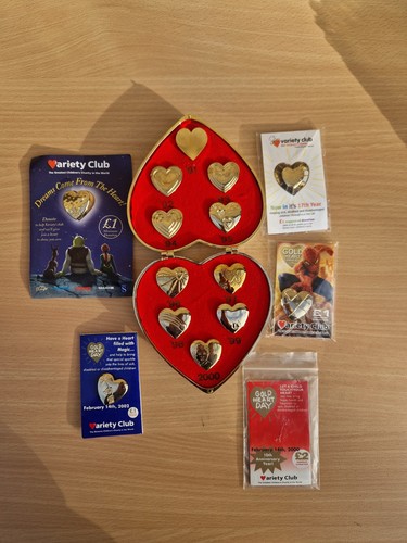 Variety club set gold heart - gold,