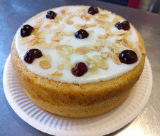 Homemade Cherry Bakewell cake