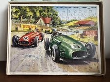 vintage “Victory" Wood Jig-Saw Puzzle of the Car Race 