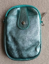 Small Metallic Turquoise Borse in Pelle Bag