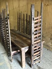 Very Large Bespoke Rustic Stunning Table & Chairs Very Rare Sits 10 People