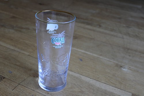 Cobra beer embossed - beer, glass
