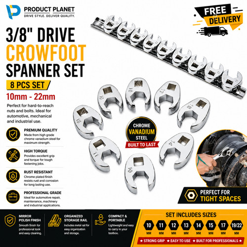 Open end crow feet spanner - end,