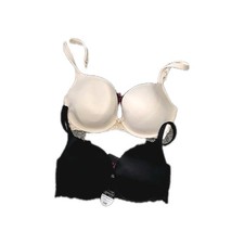 2 x La Senza Women's 3 Ways Bra Size 34 E Black & Nude Underwired Padded