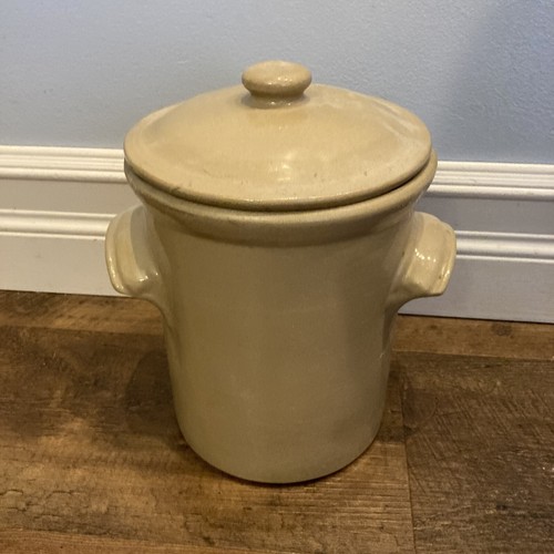 Vintage ceramic crock pot - vintage,