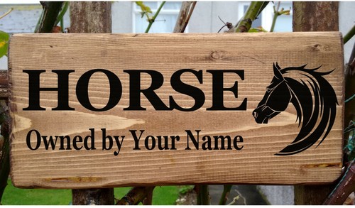 Horse name plate - plate, stable