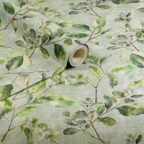 Sage green floral wallpaper - sage,