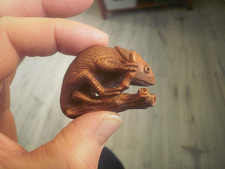 Hand Carved wood netsuke