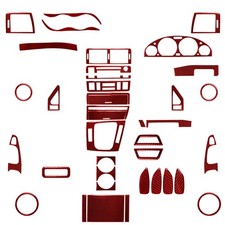 39pcs Red Carbon Fiber Full
