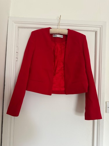 Zara red blazer womens - blazer, size