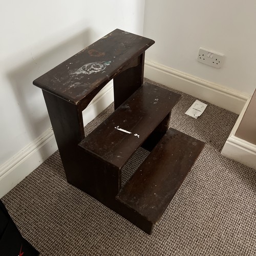 Vintage mahogany wooden - wooden, step